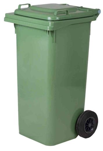 1,0 PZ Di PATTUMIERA 120 L CON RUOTE VERDE MP