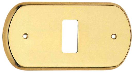 6,0 BL Di BL COPRINTERRUTTORE OTTONE AURORA 1P LUC V*
