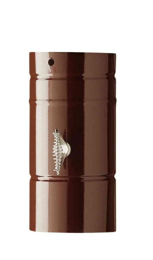 1,0 PZ Di TUBO FORATO PER SERRANDE H 25 CM D 12 CM MARRONE