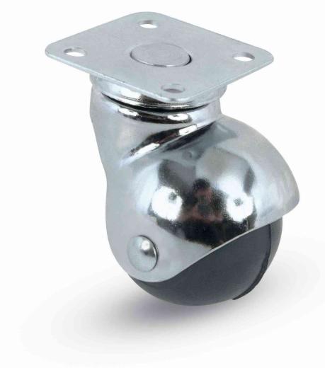 4,0 BL Di BL RUOTA MOBILE D 30 MM A CUFFIA 165 PIASTRA 2 PZ