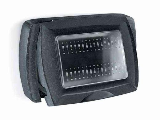 1,0 PZ Di PLACCA LIFE X ESTERNO IP55 NERA 3P.