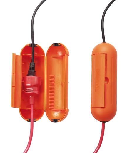 1,0 PZ Di GUSCIO DI PROTEZIONE SPINA ELETTRICA IP44 ARANCIO