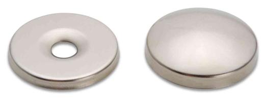 200,0 PZ Di BORCHIA COPRIVITE OTTONE NICHELATO 16 MM*