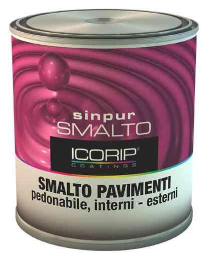 6,0 PZ Di SMALTO SINPUR ROSSO PER PAVIMENTO 0,750 L