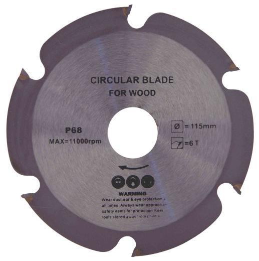 1,0 PZ Di DISCO PER LEGNO D 115X2 MM FORO 22,2 MM