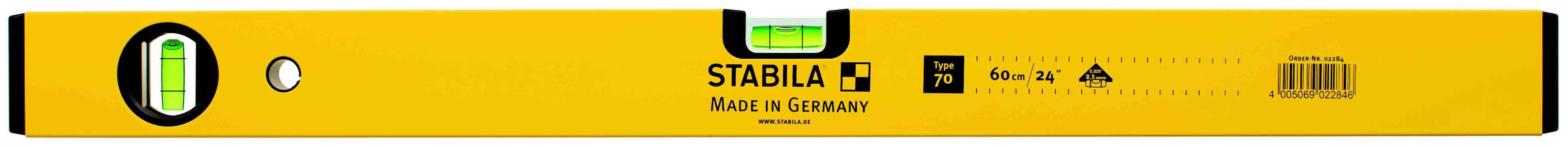 1,0 PZ Di LIVELLA A 2 BOLLE STABILA ART.70 100 CM