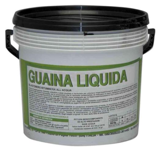 9,0 PZ Di GUAINA LIQUIDA BITUMINOSA NERA  1 KG