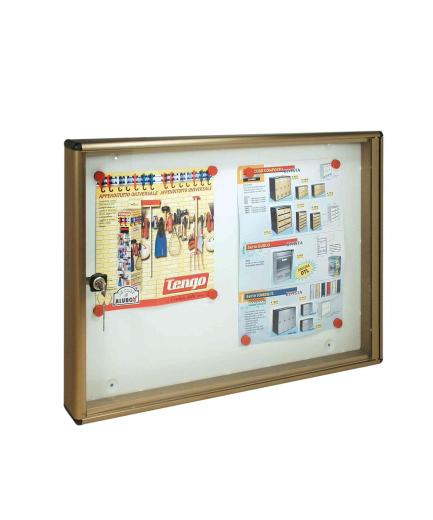 1,0 PZ Di BACHECA FONDO MAGNETICO ALUBOX BC2 55X5X40 BR