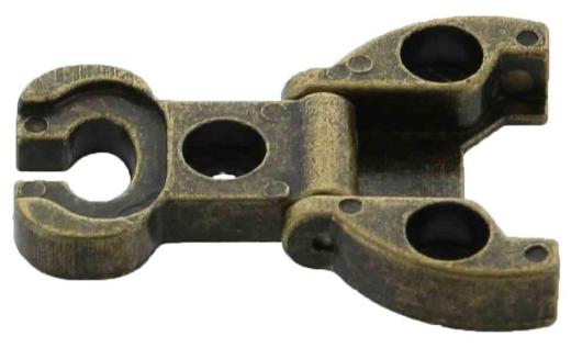 10,0 PZ Di CERNIERA PER MOBILI A0054 BRONZO ANTIC 32X34 MM