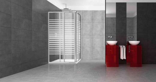 1,0 PZ Di BOX DOCCIA CRIST. TRAS/SER.MM.3 CM 68-80x68-80