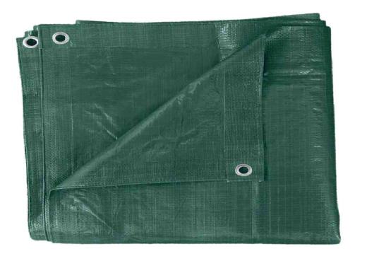 1,0 PZ Di TELONE PE PESANTE C/OCCHIOLI 110 G VERDE  8 X 10 M