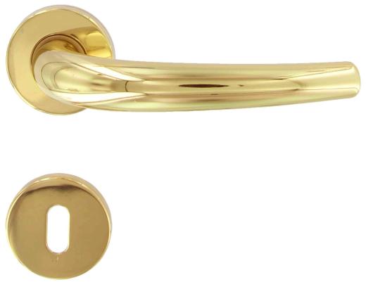 4,0 BL Di BL MANIGLIA TORINO CON BOCCHETTA ORO LUCIDO V