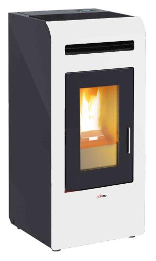 1,0 PZ Di STUFA PELLET 15,5 KW KING 16 CANALIZZATA BIANCO