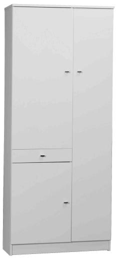 1,0 PZ Di MOBILE 3 ANTE +1 CASSETTO 77X34X183 BIANCO LACC. 3