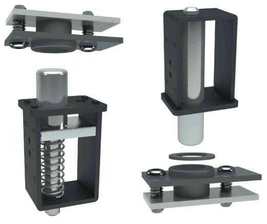 1,0 CF Di KIT LATO CARDINE E PIASTRE 913 PER CANCELLO 30X40 