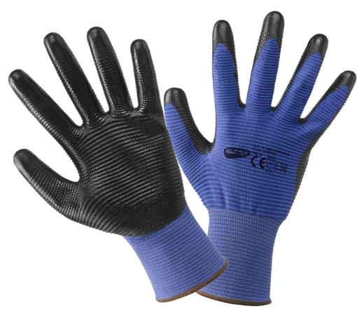 12,0 PA Di GUANTI POLIESTERE/NITRILE CRINKLE TG.10