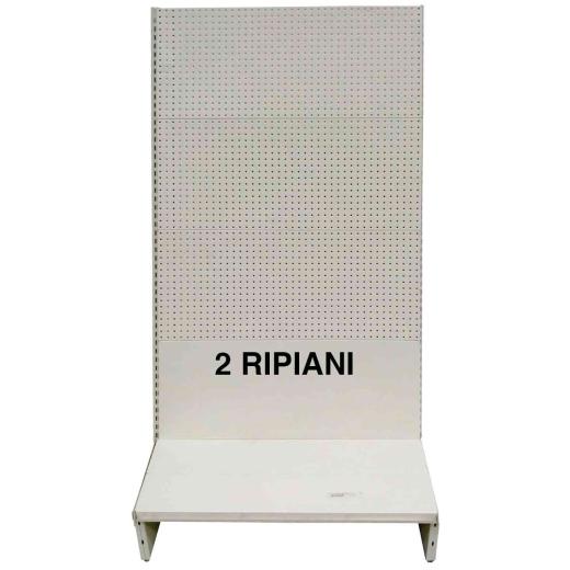 1,0 PZ Di SCAFFALE A PARETE 200X40X205H PANNA 2 RIPIAN