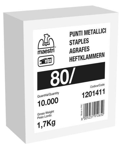 1,0 SC Di MAESTRI PUNTI SPILLATRICE ART.  80/14 10.000 PZ GA