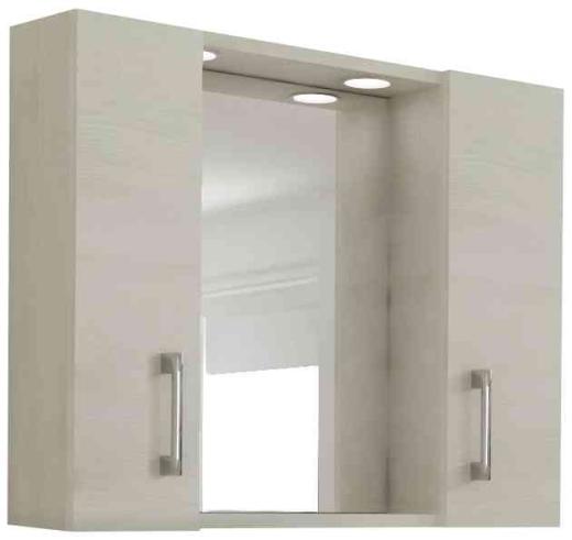 1,0 PZ Di SPECCHIO DA BAGNO 960 CON 2 ANTE ROVERE BIANCO
