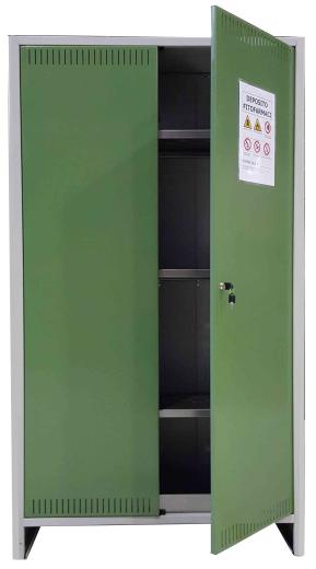 1,0 PZ Di ARMADIO PER FITOFARMACI KIT 2 ANTE 100X40XH179 CM