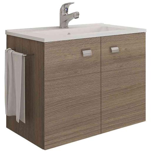 1,0 PZ Di MOBILE BAGNO ERIKA 61 SOSP. S/SPECCHIO ROVERE FUMO