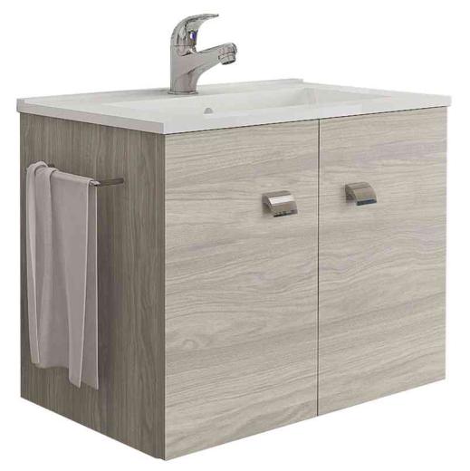 1,0 PZ Di MOBILE BAGNO ERIKA 61 SOSP. S/SPECCHIO ROVERE GRIG