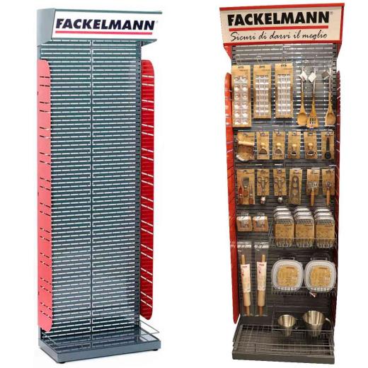 1,0 PZ Di ESPOSITORE A PAVIMENTO FACKELMANN C/ 20 GANCI