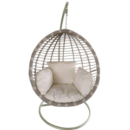 1,0 PZ Di POLTRONA PENSILE TONDA 105X75X195 CM CREMA 019072
