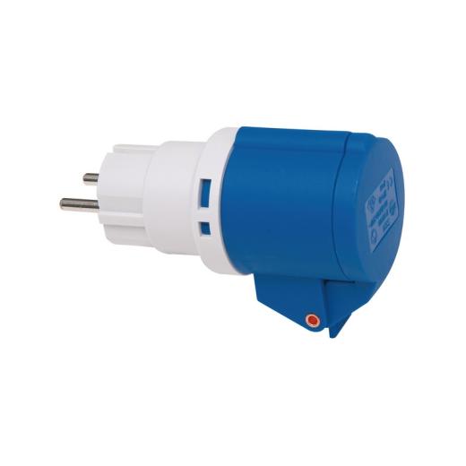 ADATTATORE RIDUZIONE RIDUTTORE INDUSTRIALE SPINA SCHUKO / PRESA CEE 220 IP44