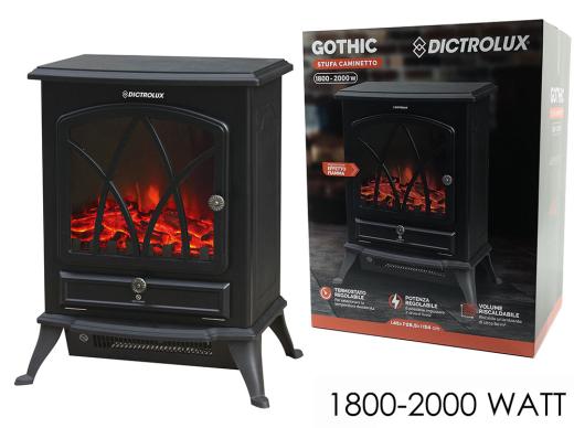 Stufa ambiente elettrica Camino Caminetto Elettrico effetto finta fiamma fuoco