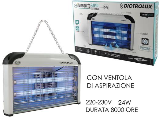 Lampada insetticida zanzariera 24 Watt elettrica anti stermina zanzare insetti
