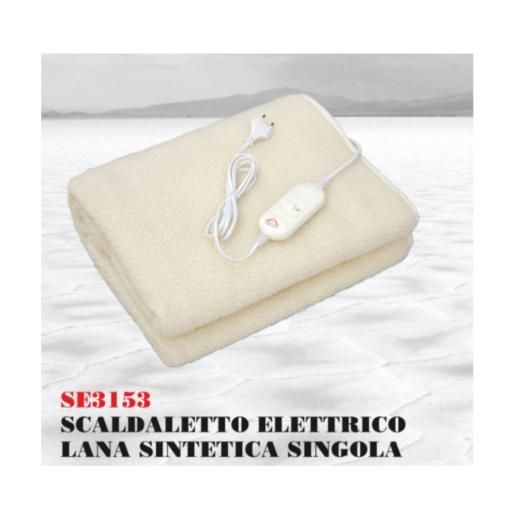 TERMOCOPERTA ELETTRICA SCALDALETTO LANA SINTETICA X LETTO SINGOLO SCALDA LETTO