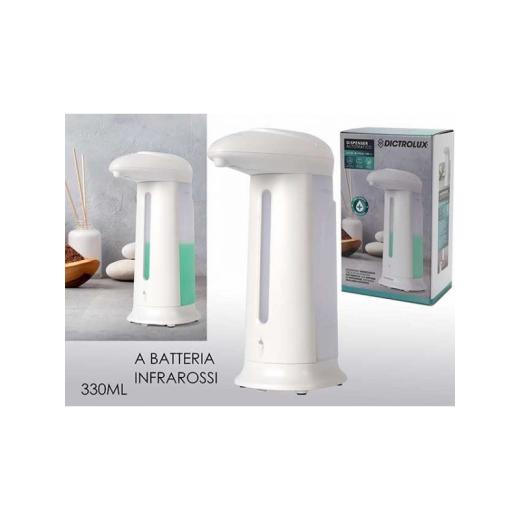 DISPENSER DISTRIBUTORE AUTOMATICO EROGATORE SAPONE GEL LIQUIDO INFRAROSSO LED