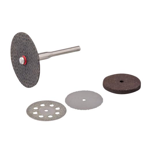Set 4 dischi lame mole taglio x mini trapano smerigliatrice a stelo dremel