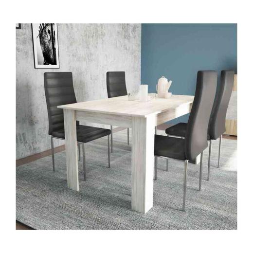 1,0 PZ Di TAVOLO FISSO CM 80X138XH.75 FRASSINO BIANCO