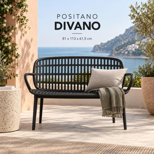 Divano Positano 2 posti in polipropilene