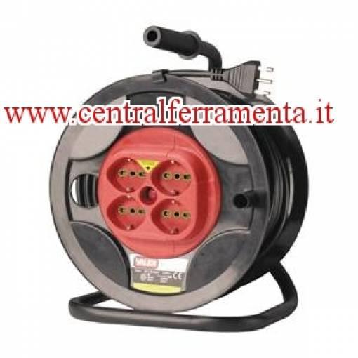 Prolunga 4 prese con 25 mt cavo filo elettrico 3 X 1,5