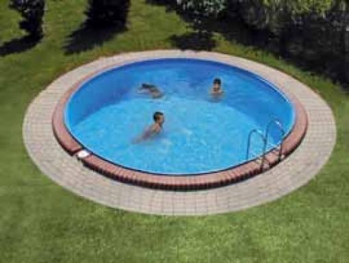 PISCINA INTERRATA TONDA DIAM. 6 X 1,50 H COMPLETA DI ACCESSORI