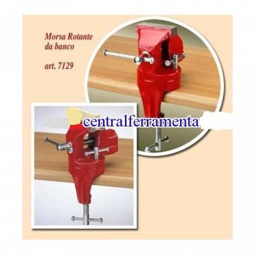 Morsa da banco con base girevole in lega di acciaio mm 50