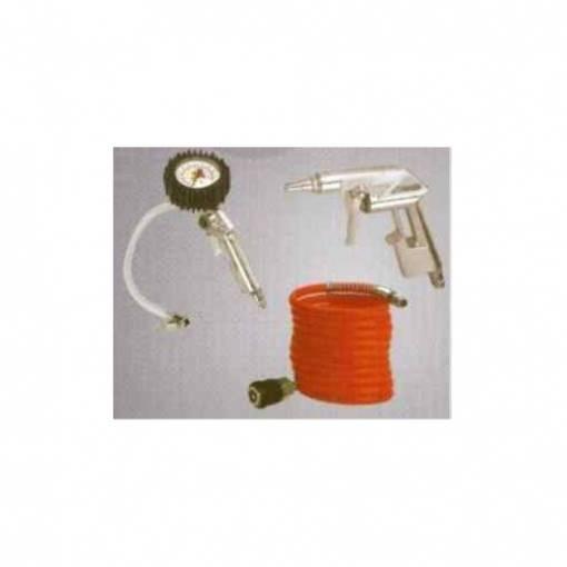 kit 3 accessori aria compressa compressore Einhell tubo pistola gomme manometro