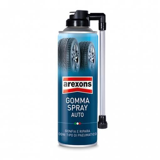 BOMBOLETTA AREXONS GOMMA SPRAY RIPARA GONFIA PNEUMATICO TUBELESS AUTO FORATURA