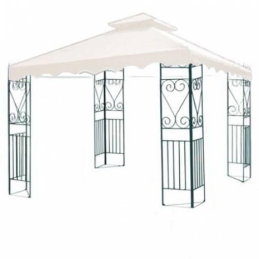 TELO TOP COPERTURA RICAMBIO MT 3X3 CM 300X300 BIANCO GAZEBO CON AIRVENT AIR VENT