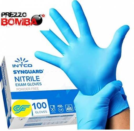 100 Guanti lavoro monouso nitrile TG XL senza lattice polvere talco anallergici