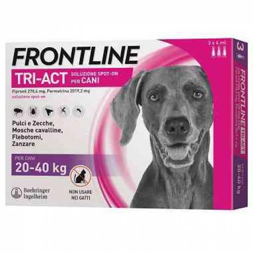 1,0 PZ Di FRONTLINE TRI-ACT 20-40 KG 3 PIPETTE