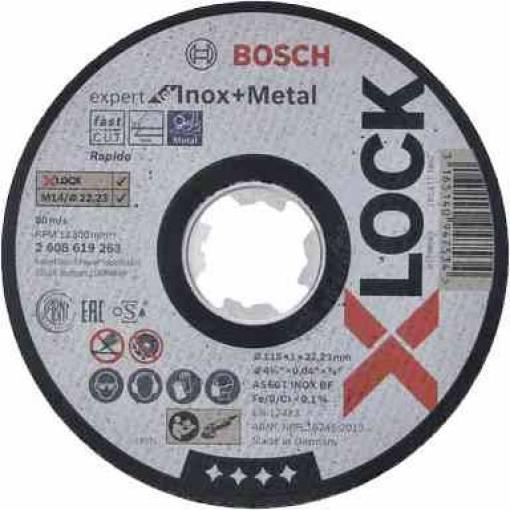 1,0 PZ Di BOSCH-A DISCO PER INOX XLOCK D 115X1,0 MM