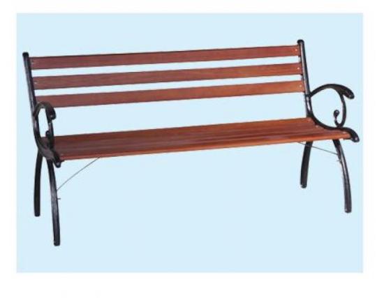 PANCHINA GHISA VERNICIATA DOGHE LEGNO cm 125x50X68h PANCA GIARDINO TERRAZZO