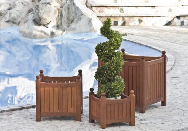 SET 3 FIORIERE IN LEGNO KERUING