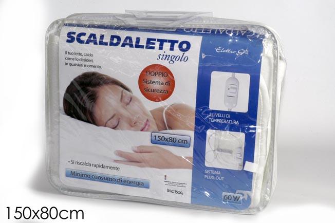 TERMOCOPERTA ELETTRICA SCALDALETTO POLIESTERE LETTO SINGOLO CAMERA SCALDA LETTO
