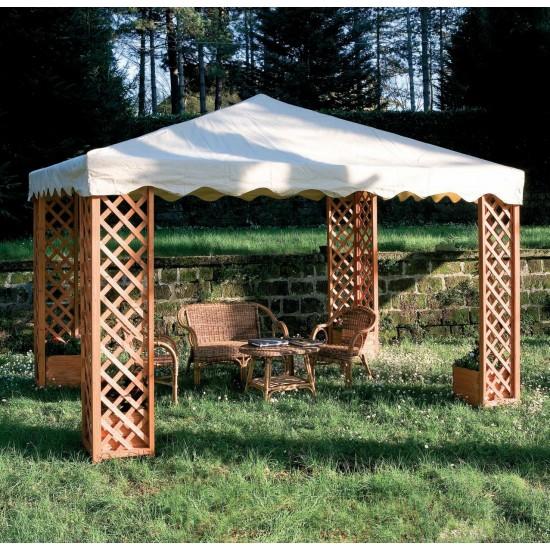 TELO TOP COPERTURA RICAMBIO MT 3X3 PER GAZEBO IMPERMEABILE ECRU AIRVENT AIR VENT