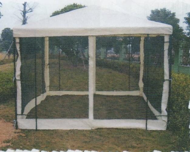 Set 4 teli laterali zanzariera bianchi x gazebo mt 3X3 moschiera chiusura